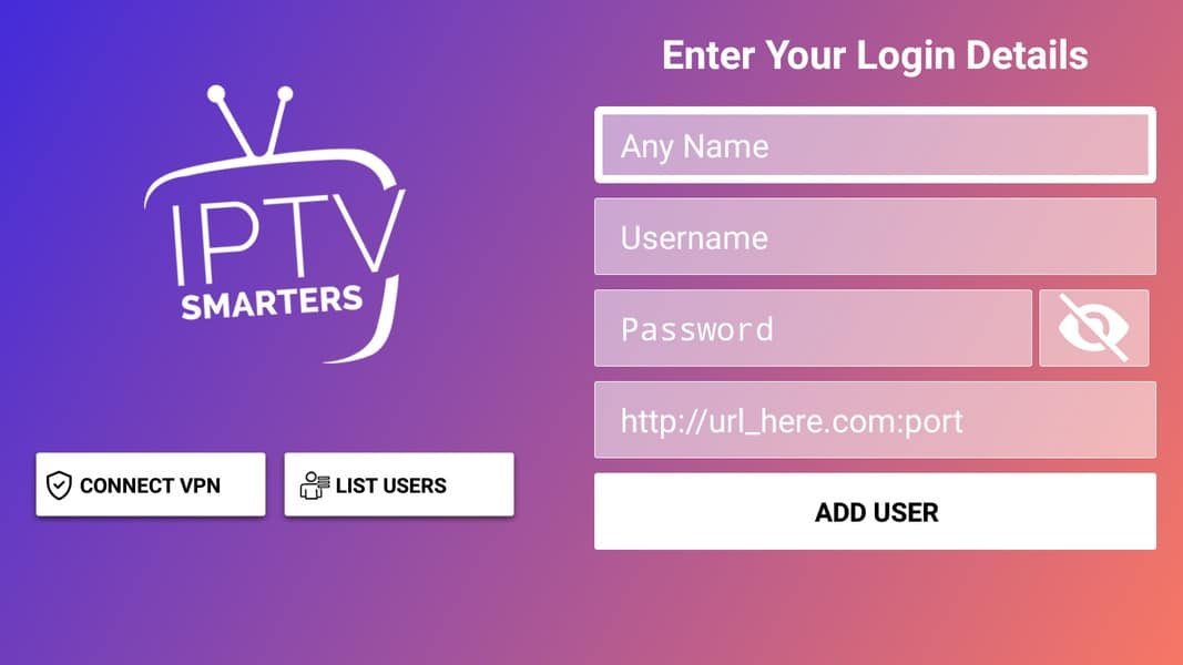 Muestra IPTV Smarters Pro